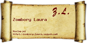 Zombory Laura névjegykártya